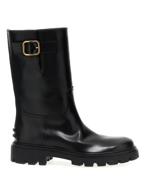 ミドルブーツ MOU Women Boots MUFW101002BCBKG Black Mou Leather slip-on boots - Black - Women | MUFW101052BCBKG