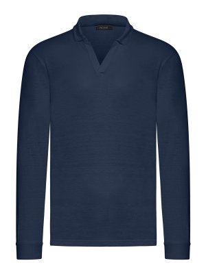 NOME: polo - Polo manica lunga lino senza bottoni