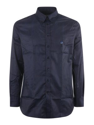 Burberry Sherfield shirt in blue cotton - Dark Blue - Men