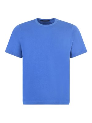 Zanone Cotton T-shirt - Blue - Men | 812597ZG380Z3945