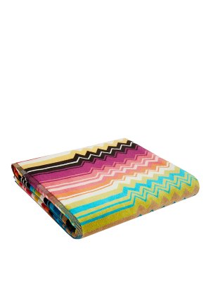 MISSONI: homeware - Terry bath towel with iconic pattern