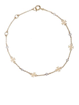 TORY BURCH: Bracelets & Bangles - Tory Burch gold colored pearl bracelet