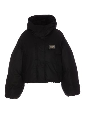 DOLCE & GABBANA: casual jackets - Patch logo down jacket