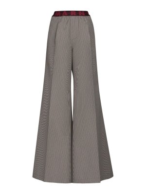 Marni: Trousers Shorts - Marni Logo-Waistband Houndstooth Trousers