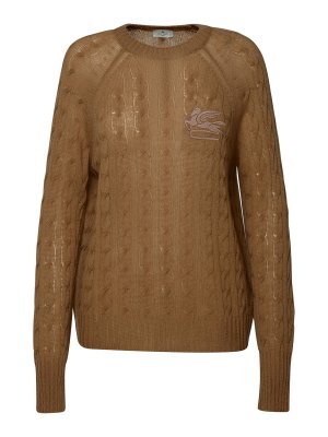 ETRO: crew necks - Brown cashmere sweater