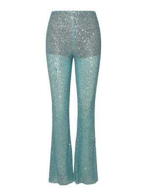 Self Portrait: Trousers Shorts - Aquamarine polyamide trousers