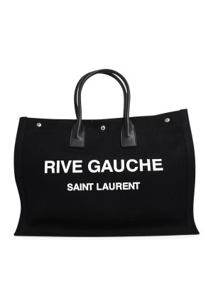 SAINT LAURENT: cross body bags - Black canvas bag
