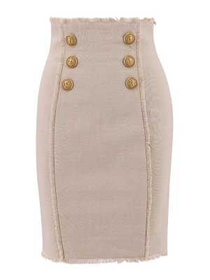 【送料&関税込】Balmain Hw Monogram Knit Knee Skirt Balmain Glittered Monogram Knit Knee Skirt | club21 | REVERSIBLE