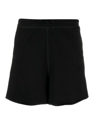 GANNI: pantaloni shorts - Shorts in cotone biologico con coulisse