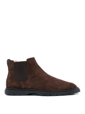 TOD'S: ankle boots - Chelsea suede ankle boots