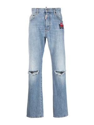 Balmain Monogram-embellished Straight-Leg Jeans