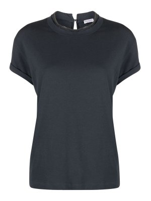 BRUNELLO CUCINELLI: T-shirts - T-Shirt - Hellblau