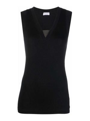 BRUNELLO CUCINELLI: Tops & Tank tops - V-neck tank top