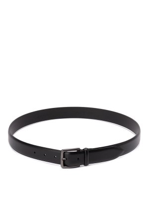 Amiri 黒レザーベルト 115cm AMIRI ロゴバックル レザーベルト | ブラック | FARFETCH JP