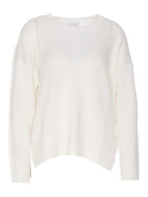 ALLUDE: Pull col rond - Pull Col Rond - Blanc