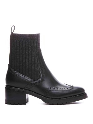 SANTONI: boots - Brogue boots with socks