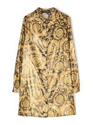 VERSACE YOUNG: Robe longueur genou - Robe Au Genou - Rouge