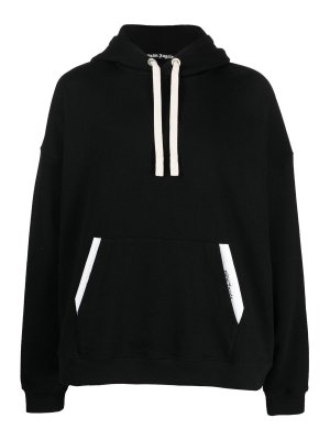 Palm Angels: Felpe e maglie - Felpa con cappuccio sartoriale in fettuccia