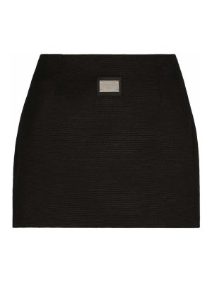 DOLCE & GABBANA: ミニスカート - ミニスカート - 黒