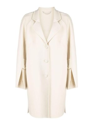 ERMANNO SCERVINO: short coats - Notched-Lapels Wool Coat