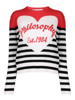 Philosophy di Lorenzo Serafini: crew necks - Intarsia-Logo Sweatshirt