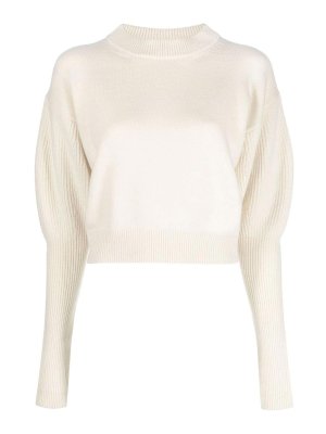 FABIANA FILIPPI ホワイト五分袖セーター Fabiana Filippi White Wool Knitwear - White | MAD214F058I9160142
