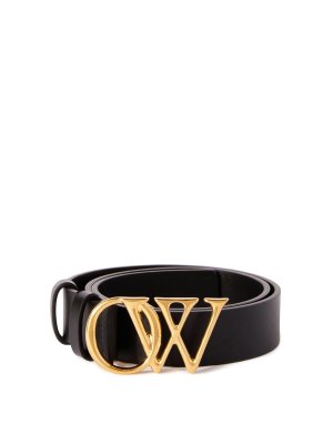 Valentino Garavani | Women 3cm V Logo Reversible Leather Belt Black/Brass 75