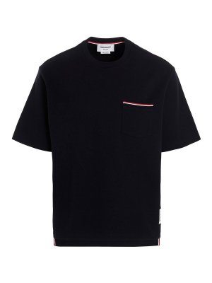 THOM BROWNE: t-shirt - T-shirt con tasca