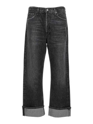 M.S.G.M. Flocked jeans - Grey - Women | 3542MDP239L23798496