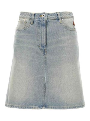 スカート TOM FORD FW23 Prince of Wales skirt (GC5693FAX1048 XAWLB) STONE WASHED DENIM MINI SKIRT | Tom Ford Fashion