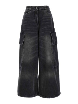 Palm Angels: bootcut jeans - parachute jeans