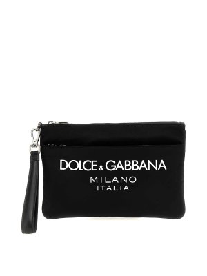 DOLCE & GABBANA: cross body bags - Logo print clutch bag