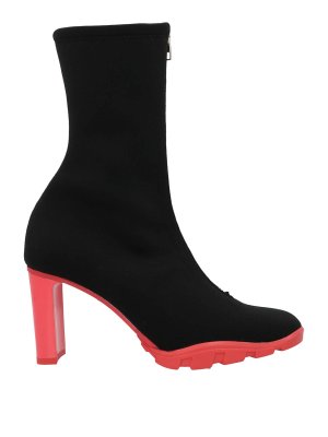 ショートブーツ・ブーティ alexander mcqueen 'Shard' ankle boots (745214W4WH0 1000) Alexander McQueen Shard Transparent Heel Sock Boots | Blue