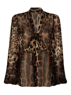 DOLCE & GABBANA: blouses - Leo print blouse