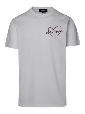 DSQUARED2: t-shirts - Heart logo t-shirt