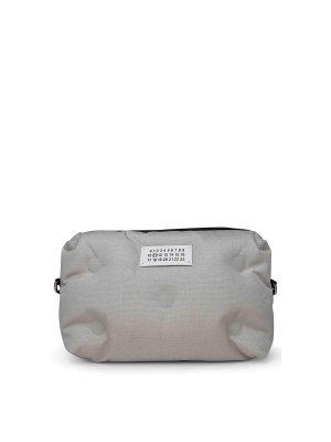 Maison Margiela: cross body bags - Glam slam gray nylon crossbody bag