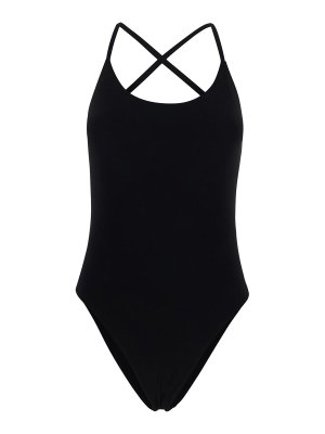 ◆ITZAVIBE◆ Lettering satin one piece black ICA22WOP8BK Sia Swimsuit – La Garçonne