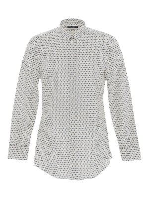 Tシャツ・カットソー DNL SS23 KOREAN NECK SHIRT (QE8N3U UA1 WHITE) DNL Korean neck shirt - White - Men | QE8N3UUA1 | thebs.com