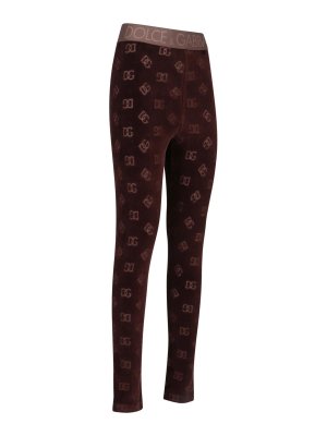 Leopard print chenille leggings - Dolce & Gabbana - Women