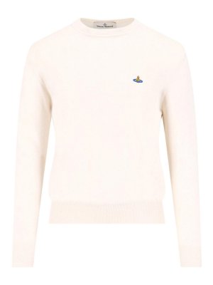 VIVIENNE WESTWOOD: Escotes barcos - Suéter Con Escote Barco - Blanco