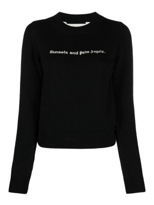 Palm Angels: crew necks - Sunset wool blend jumper