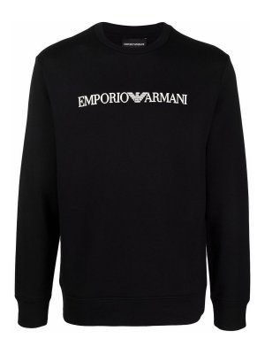 EMPORIO ARMANI: Sweatshirts & Sweaters - Logo cotton blend sweatshirt