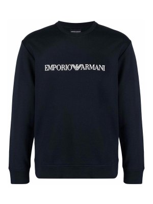 EMPORIO ARMANI: Sweatshirts & Sweaters - Logo cotton blend sweatshirt