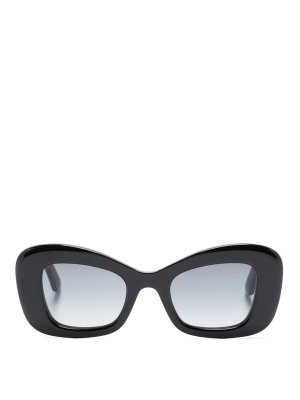 Sunglasses Chanel - Side logo black acetate butterfly sunglasses