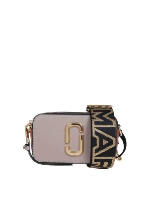 MARC JACOBS: cross body bags - Snapshot bag in cement-colored leather