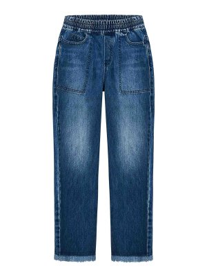 Fendi Jr: bootcut jeans - Logo Embroidered Boys' Jeans