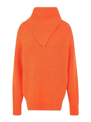 JIL SANDER: cardigans - Long sleeves foulard neck cardigan