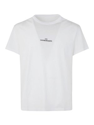 upside-down logo crew-neck T-shirt, Maison Margiela