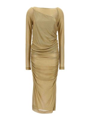 DOLCE & GABBANA: knee length dresses - Lurex knit dress
