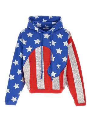 ERL: Sweatshirts & Sweaters - Print patchwork hoodie